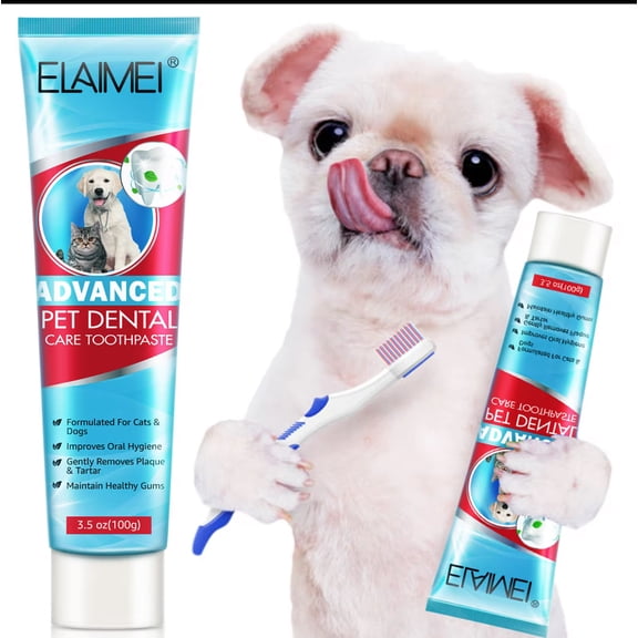 Pet Toothpaste for Dogs & Cats 3.5oz Breath Freshener & Plaque Remover