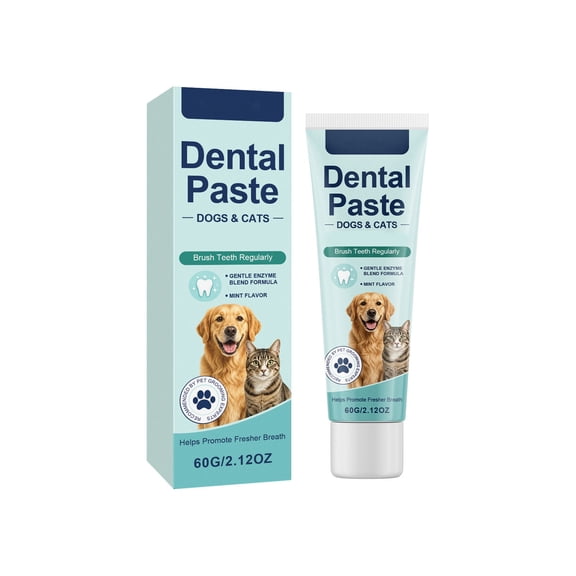 Pet Toothpaste for Dogs and Cats, Mint Enzymatic Toothpaste for Daily Oral Care, Fresh Breath and Brushing