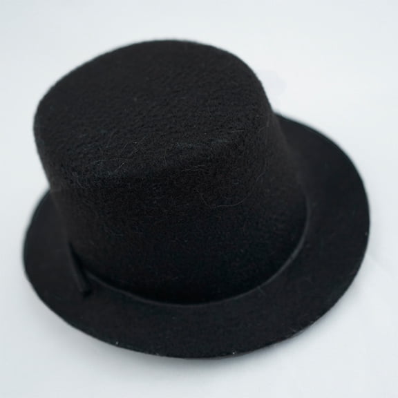 Pet Top Hat Costume Accessory Mini Formal Hat with Lace Trim for Dogs Cats Halloween Party Dress Up Events Photo Prop