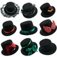thumbnail image 1 of Pet Top Hat Mini Black Formal Cap for Dogs Cats Halloween Costume for Pets Dress-Up Party Accessory Small Animal Cosplay Headwear Halloween Decorations, 1 of 3