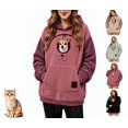 thumbnail image 1 of Pet Tote Carrier Hoodie, Lightweight Fleece Loose Pullover, Long Sleeve Sweatshirt with Expandable Built-in Pet Pocket, Daily Casual Shirt for Small Companion Animals, 1 of 5