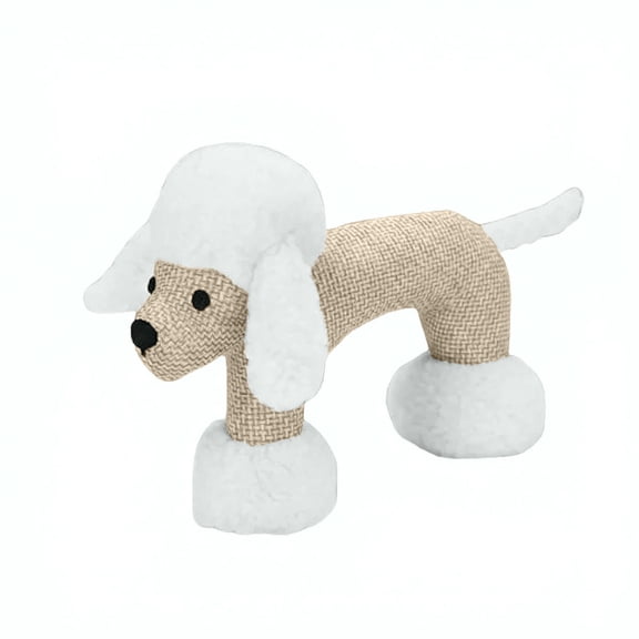 Pet Toy, Arch - Shaped White Poodle Design with Soft Plush Material, for Small Medium Dogs Indoor Play, Chewing, Cuddling
