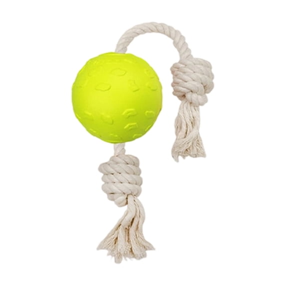 Pet Toy Ball, Natural Rubber, Cute Squeaky Ball, -dispensing Ball, Cotton Rope, Medium To Large Dog Toy,Pet Enrichment Toys,Gifts for Pets and Pet Lovers(T)