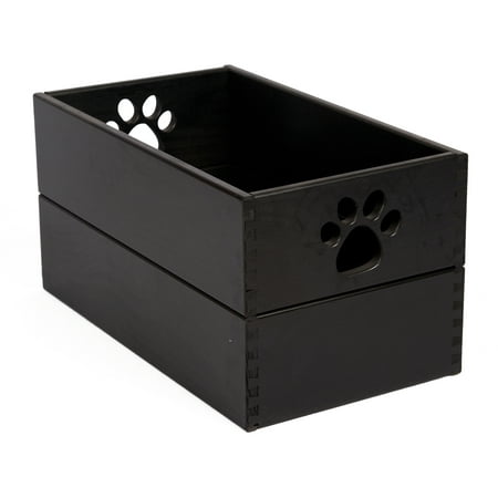 Pet Toy Box, Amish Handcrafted Wood LRG Classic Black