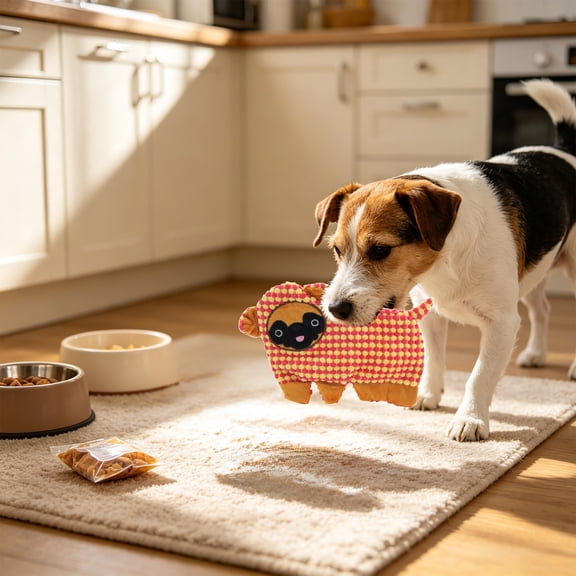 Pet Toy, Crinkle Squeaky Dog Cat Toy, Interactive Chew Toy for Cats and Small Dogs, Pineapple-Textured with Rustling Sound & Squeaker, Durable Indoor Outdoor Plush Animal Toy for Puppies Kittens