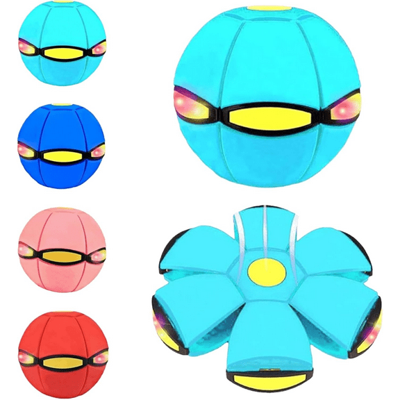 Pet Toy Flying Saucer Ball, Flying Saucer Balls Dog Toy, Doggy Disc Balls with 6 Light for Interactive Dog,Cats, Kidren's Foot Ball,Outdoor Games,Camping Games