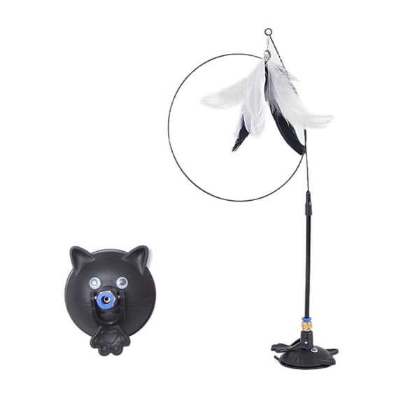 Pet Toy Kitten Teaser Wand Suction Cup Base Interactive Kitten Teaser Exercise and Entertainment for Active FelinesToy