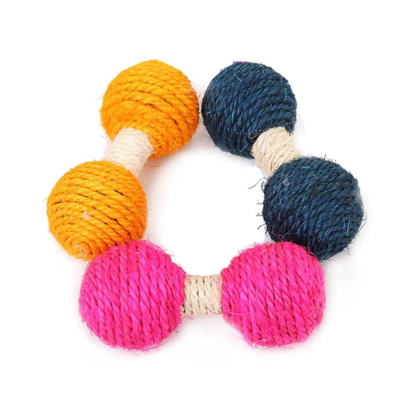 Yiran Sisal Dumbbell Ball, Cat Toy, Random Color, 1Pc