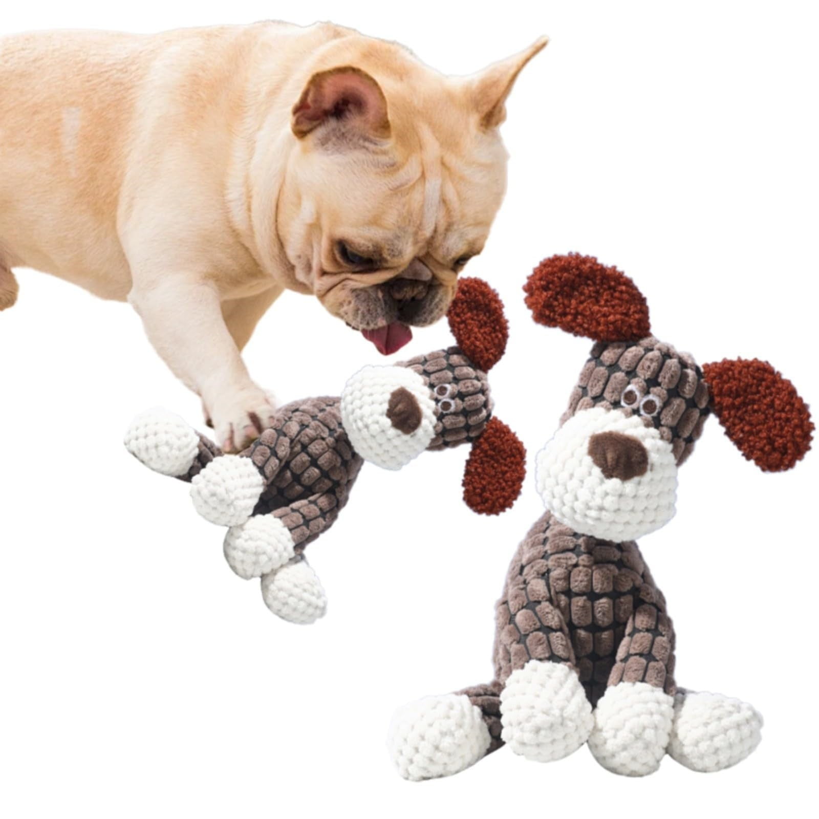 PET 5cm×5m 50cm/loop 可爱汪汪 Multipet Squeaky Easter Lamb Chop with Bunny Ears, Soft