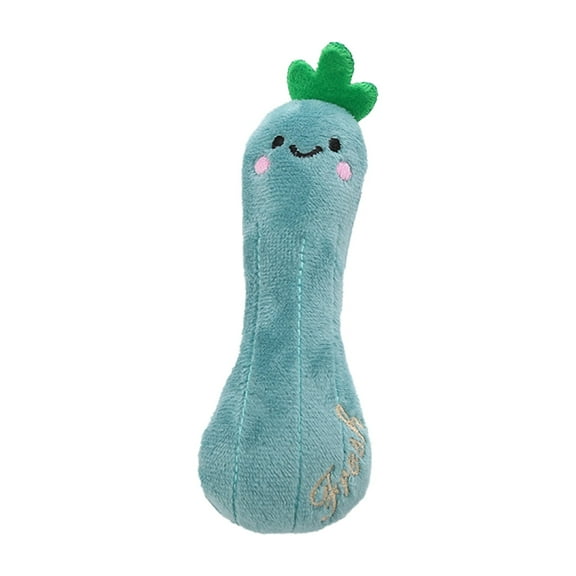 Pet Toys Cat Interactive Toy Set for Christmas Soft Vegetable Shape Small Series Cat Entertainment 5PCS, 5.11 inch, Green