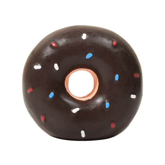 Pet Toys for Dogs Latex Squeaky Donut Chew Toy for Puppies Teething Durable Interactive Indoor Outdoor Play