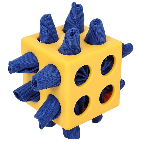 Pet Toys for Dogs Portable Cube Intelligence Toy for Small and Medium Dogs Sneaker Design Dog Toy to Enhance Problem-Solving and Mental Stimulation Indoor Outdoor Play, 10 cm, Yellow