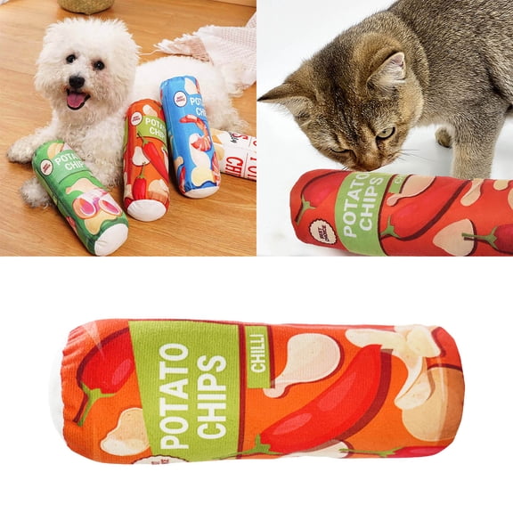 Pet Toys – Interactive Imitation Potato Chip Sound Toy for Dogs Medium Sized Dog Toy Realistic Sound Paper Snack Rumbling for Barking and Chewing