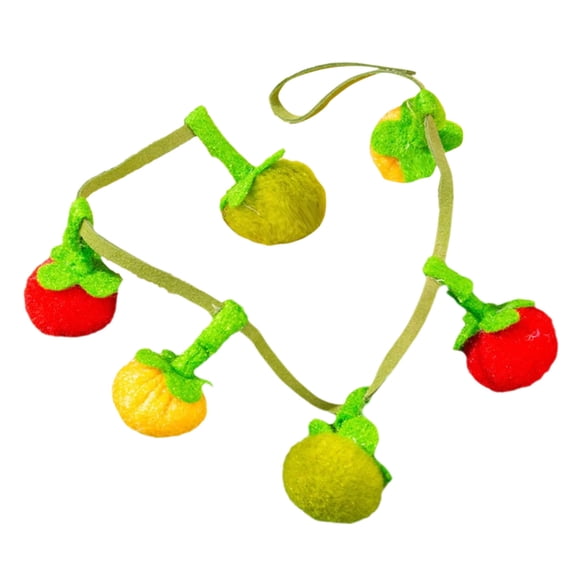 Pet Toys Indoor Cat Sticks Ringing Boredom Buster Featuring Persimmon and Cherry Tomato Design for Cats