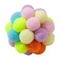 thumbnail image 1 of Pet Toys Interactive Cat Rattle Woolen Yarn Colorful Pom Poms Chew Bouncy Toys for Indoor Outdoor, 1 of 5