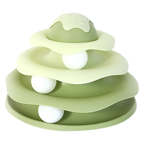 Pet Toys Interactive Cat Track Toy -Layer Design Detachable Easy to Clean Indoor Play for Cats