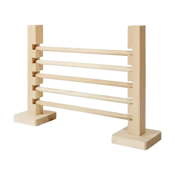 Pet Toys Rabbit Jump Bar Wooden Adjustable Obstacle Course for Small Animals Indoor Outdoor Training and Exercise