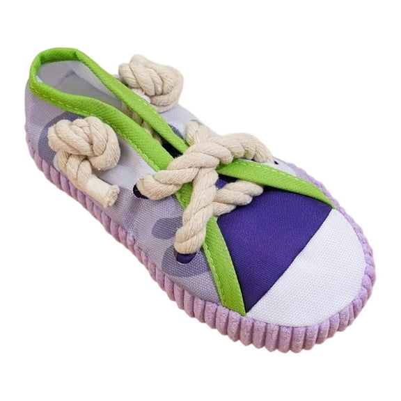 Pet Toys Shoe Shaped Small Dog Chew with Construction and Squeak for Teething Indoor Outdoor Play Promotes Care and Enjoyment for Puppies