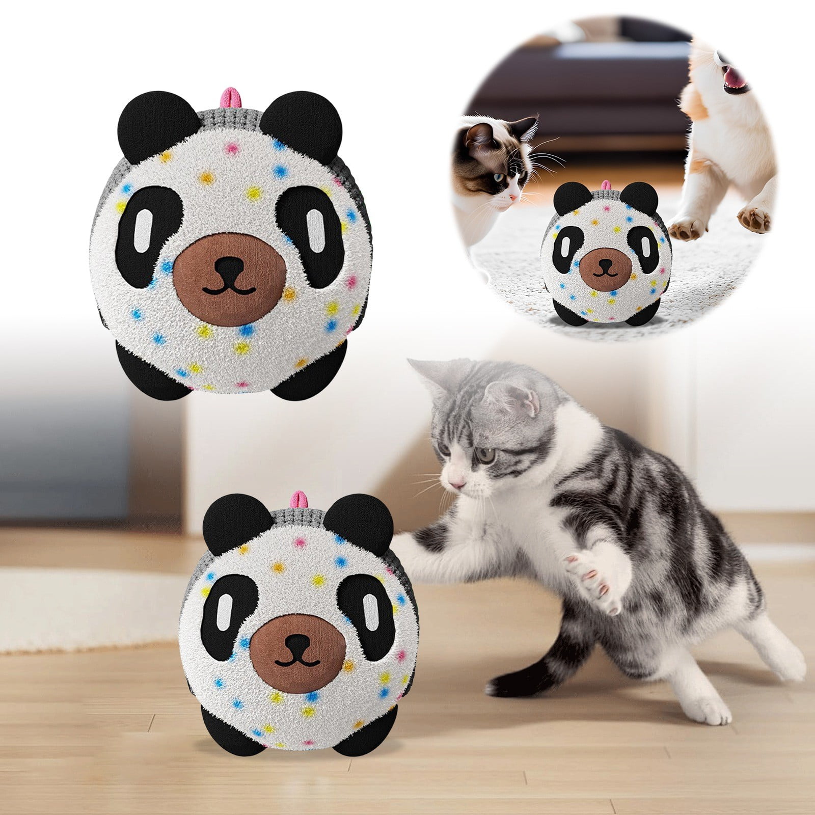 Pet Toys for Small Medium and Large Dogs Interactive Puppy Play Item Featuring Panda Theme Core Pineapple Exterior Safe Chew Toy for Indoor Outdoor