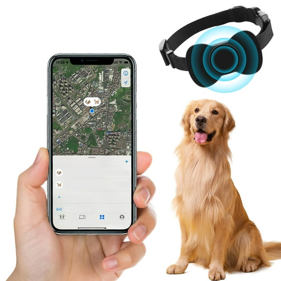 Pet Tracker Collar for Cats & Dogs | GPS Locator No Monthly Fee | Works with Find App for iOS & Android | Real-Time Location Tracking