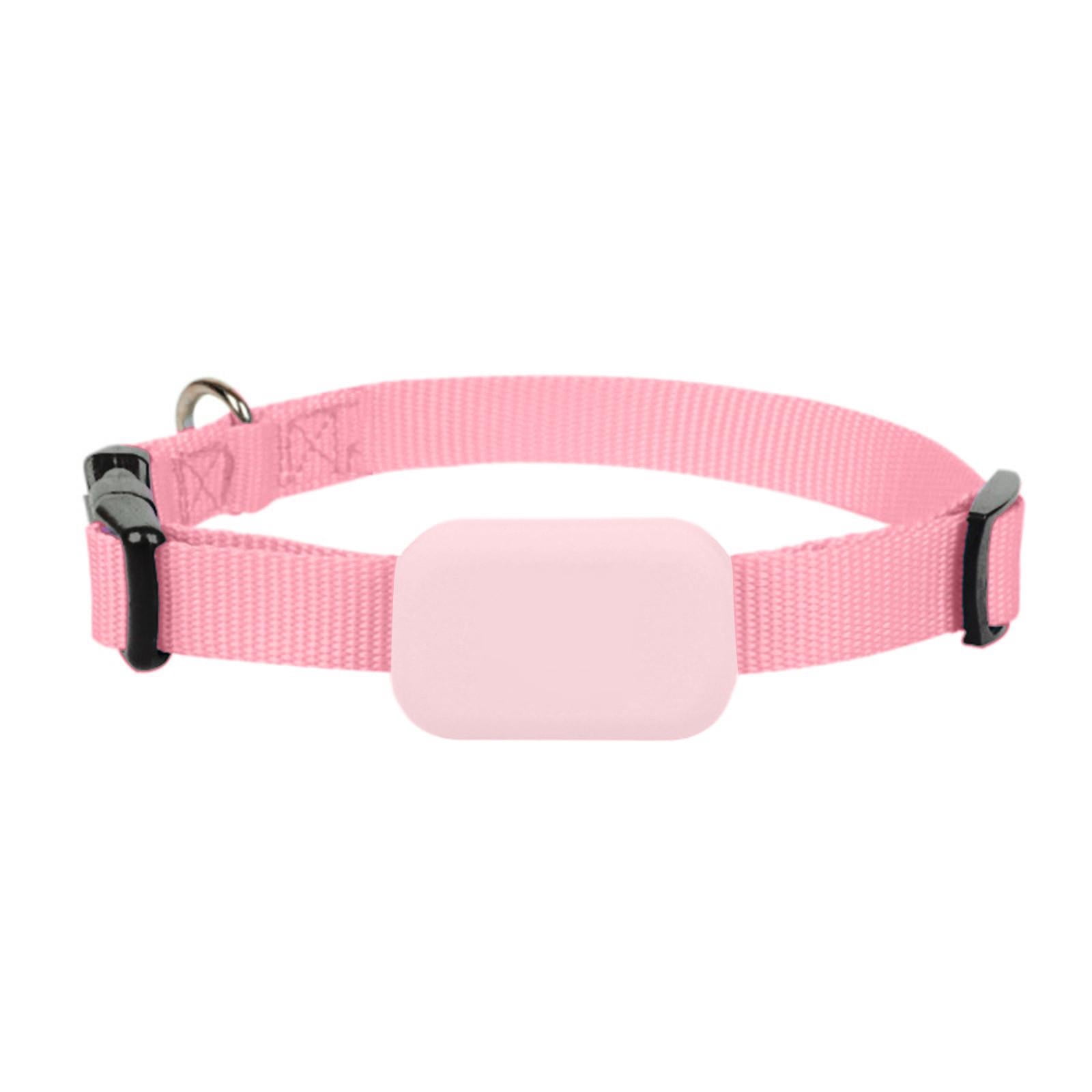 Pet Tracker for Dogs and Cats Tracking Collar for Cats Durable Adjustable Dog Collar Tracker Real Time Location Anti Loss for Pet Monitoring Pink Compatible with Ios 1 Pack
