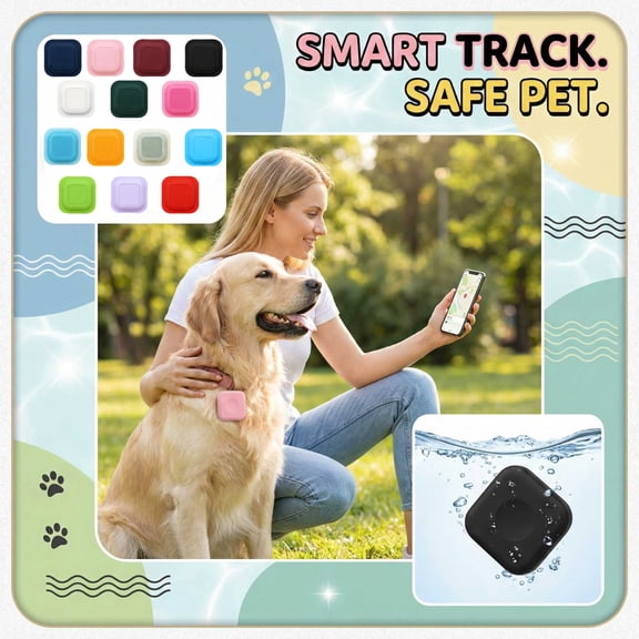 Pet Tracker Silicone Case, Waterproof Pet Accessory, Shockproof Tracker Cover, Adhesive Protective Case, Slim Pet Tracker Case, GPS Tracker Cover 2.12"x2.12" I