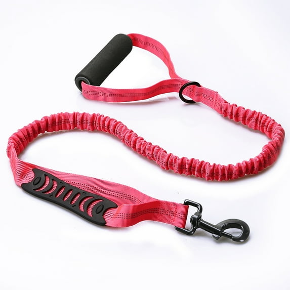 Pet Traction Rope Elastic Bungee Dog Leash Lead Heavy-Duty Ergonomic Padded Handle Reflective Pet Leash for Medium Large Dogs Training