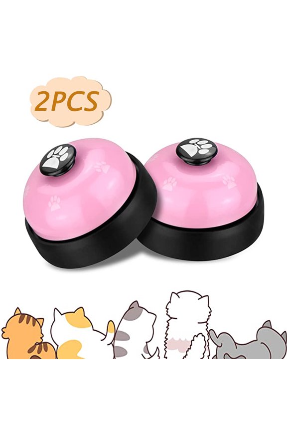 Pet Training Bell, 2 Pack Calling Bell for Dog or Cat, 2.83" Diameter with Metal Construction