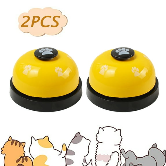Pet Training Bell, 2 Pack Calling Bell for Dog or Cat, 2.83" Diameter with Metal Construction