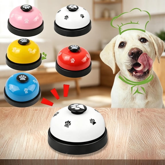 Pet Training Bell, Non-Slip Press Button Doorbell for Dogs Cats, Interactive Communication Training Tool for Potty Reminder Feeding Signal Intelligence Behavior Training Pet Supplies, Yellow