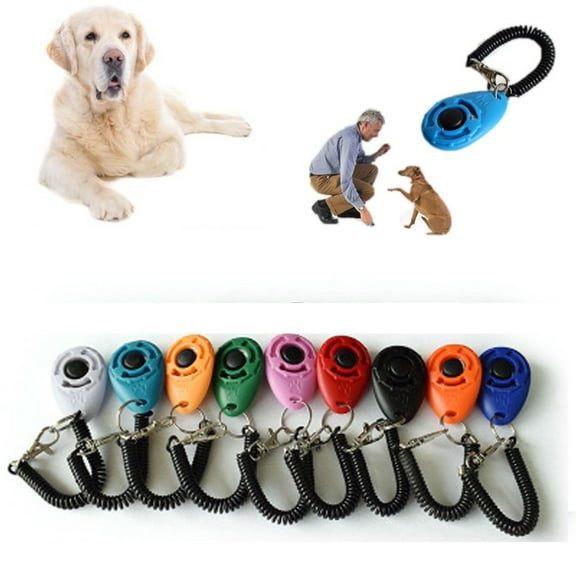 Pet Training Clicker, Dog Clicker for Training with Wrist Strap, 1PC Plastic Pet Training Tool (6.5cmx4.3cmx2cm), Easy-to-Press Button with Good Sound, Great for Puppies, Birds & Small Animals