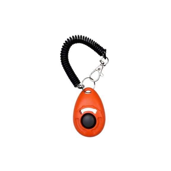 Pet Training Clicker with Wrist Strap, Dog Clicker for Puppy Cat Bird Horse, Trainer Tool Behavior Aids, Loud Sound Clicker for Positive Reinforcement (Orange)