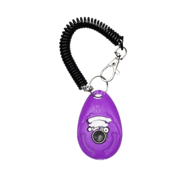Pet Training Clicker with Wrist Strap, Dog Training Clicker for Cat Bird Horse, Trainer Tool Behavior Aid, Positive Reinforcement Clicker with Loud Sound (Purple)
