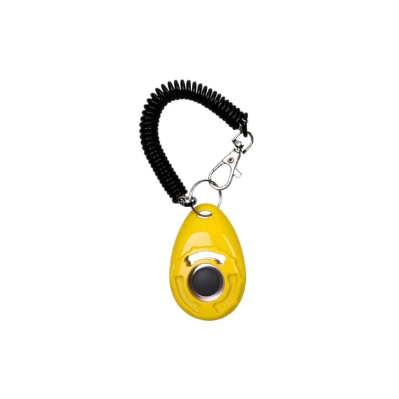 Pet Training Clicker with Wrist Strap, Dog Training Clicker for Cat Bird Horse, Trainer Tool Behavior Aid, Positive Reinforcement Clicker with Loud Sound (Yellow)