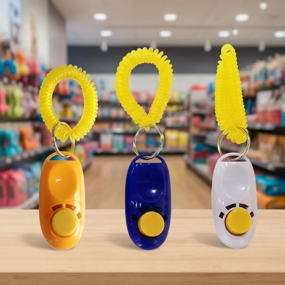 Pet Training Clicker with Wrist Strap for Dog, Cat, Horse (3 Pack)