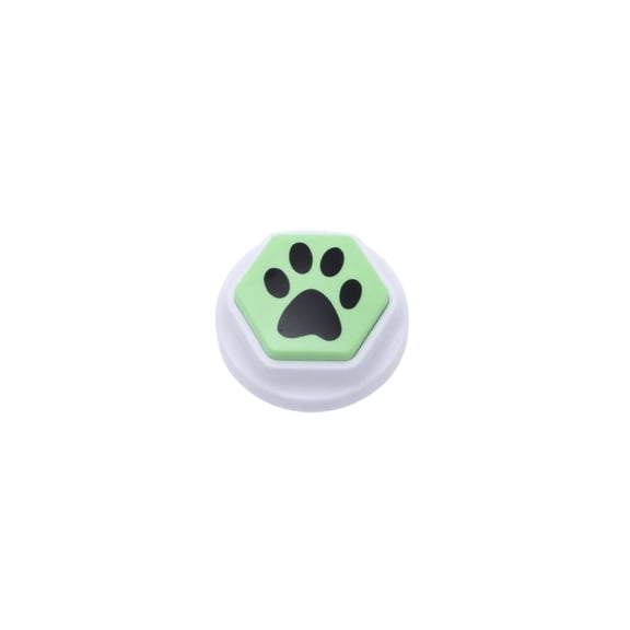 Pet Training Communication Button, Green Paw Print Interactive Recordable Dog Talk Button, 1 Pack Lightweight Pet Talking Buzzers, for Dog Cats IQ Training Interactive Game Behavior Training to Help