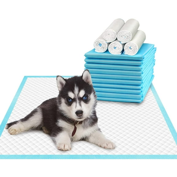 Pet Training and Puppy Pads 24"x24" , Super Absorbent Pee Pads for Dogs, Leak-Proof Dog Potty Training Pads for Puppies, Cats, Rabbits, Disposable Pet Pads for Housetraining