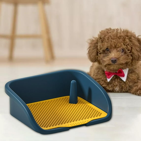 Pet Training Toilet Tray Pee Pad Potty Trainer with Urinal Mesh Grids for Toilet S