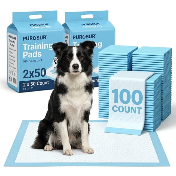 Pet Training and Puppy Pads Pee Pads for Dogs 23"x17" Super Absorbent & Leak-Proof, 100-Count Dog Pee Pad
