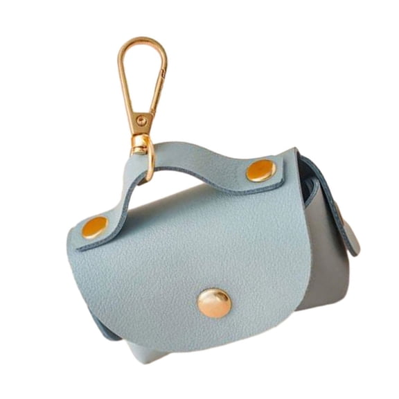 Pet Trash Bag Holder Dogs Poop Bag Dispenser PU Leather Dog Pooper Bag Dispenser with LeashHook for Outdoor Activity