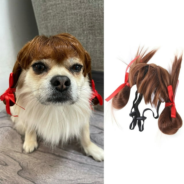 Pet Travel Accessories 2024 Trimmable Dog Wigs For Small Medium And