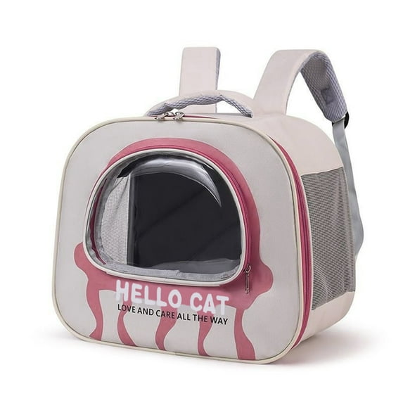 Pet Travel Backpack, Astronaut Style Pet Carrier, Transparent Bubble Backpack for Small Dogs Cats, Breathable Mesh Ventilation, Portable for Outdoor Car Camping