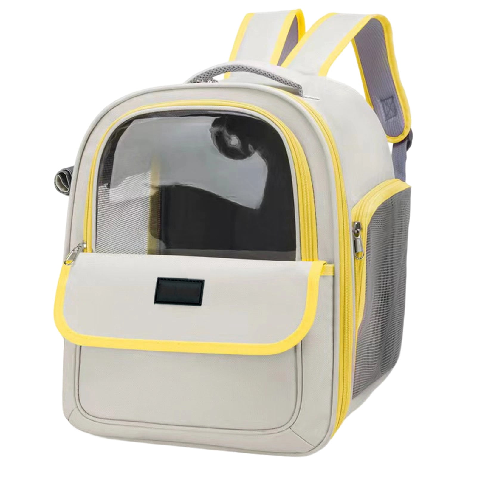 Pet Travel Backpack with Breathable Mesh, Multi-Functional Carrier for Cats & Small Dogs, Comfortable Ventilated Pet Backpack with Large Opening
