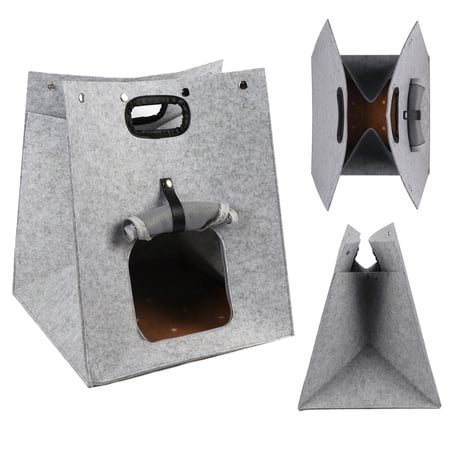 KAHOO Pet Cats Travel Bed Carrier Carry Bag Side Roll Up Door Zipper Flap Button Secure