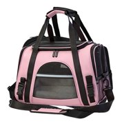 Pet Travel Carrier Bag Pink 44x25x28cm Pet Travel Carrier 10kg Oxford Fabric Cat Carrier Easy-Clean for Cats/Small Dogs Trips