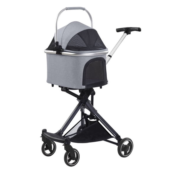 Pet Travel Cart Cat Dog Trolley Lightweight Folding Separation Pet Going Out Trolley