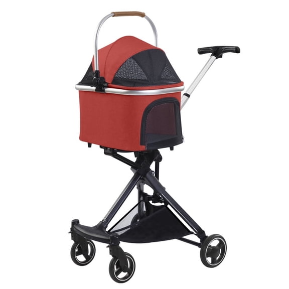 Pet Travel Cart Cat Dog Trolley Lightweight Folding Separation Pet Going Out Trolley