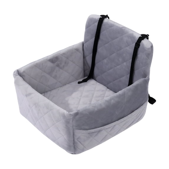 Pet Travel Gear, Pet Car Seat, Small Dog Car Seat, Dog Car Seats for Small Dogs, 19X16X16 Inch Quilted Soft Plush Dog Car Booster Seat with Built-In Safety Leash for Car Back and