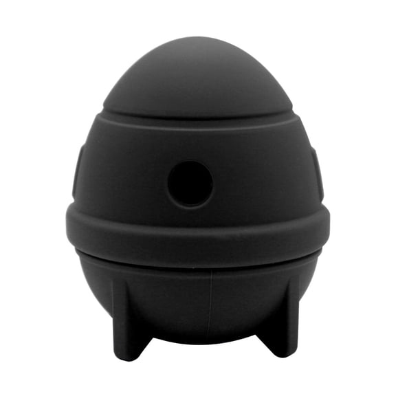 Pet Treat Dispenser Toy – Egg-Shaped Interactive Food Leaking Toy for Dogs & Cats,Durable Rubber Slow Feeder for Puzzle Play Black