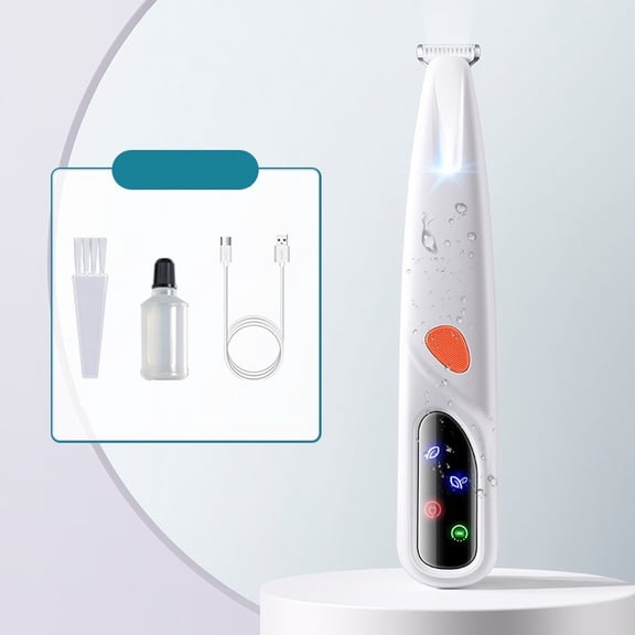 Pet Trimmer, Dog Trimmer for Grooming, Cat Trimmer, Waterproof Rechargeable Electric Precision Trimmer, Painless Cordless Grooming Tool for Small Paws Face, 6.5 Inch Compact Home